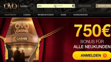 750 Bonus im OVO Casino