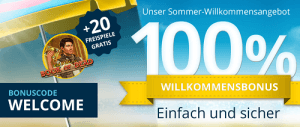 100% Willkommen Bonus Platin Casino