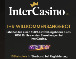 Intercasino Bonus 10 Freispiele