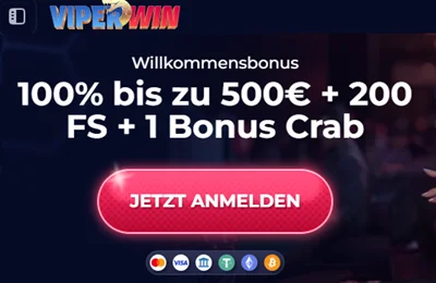 Viperwin Willkommen Bonus