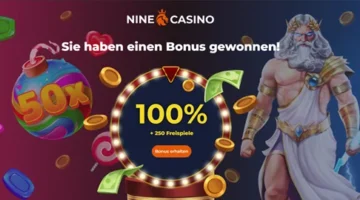 Bonus Rad im Nine Casino drehen und Freispiele sichern